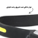 چراغ پیشانی با بند کشی قابل تنظیم و نوار ضد تعریق و ضد لغزش