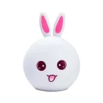 چراغ خواب سیلیکونی طرح خرگوش مدل Rabbit با نورپردازی RGB و جنس نرم