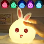 چراغ خواب سیلیکنی طرح خر گوش rabbit-از نزدیک