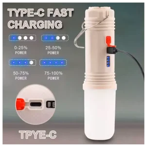 چراغ کمپینگ ضدآب با شارژ Type-C و پنل خورشیدی