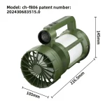 چراغ اضطراری خورشیدی TC-F-608 تسلاکر با وزن ۴۳۰ گرم و طراحی قابل حمل وابعاد