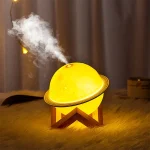 بخور سرد طرح کره QD-507-PRO با چراغ خواب و نور تغییر رنگ