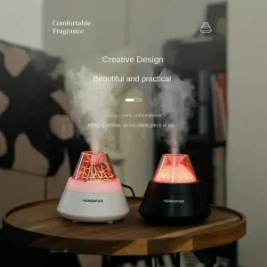 دستگاه رطوبت‌ساز بخور سرد آتشفشان با بدنه ABS و PC شفاف
