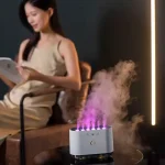 دستگاه بخور سرد کم‌صدا QD207 با طراحی شعله و مناسب اتاق خواب و دفتر کار
